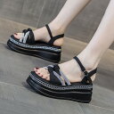 厚底 サンダル レディース スポーツサンダル 身長アップ 夏 インフルエンサー ローマ 歩きやすい 大人 旅行 厚底サンダル ハイヒール 靴 きれい め 疲れな...