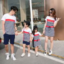 親子 ペアルック tシャツ 夏 ワンピース 女性 ウエスト ストライプ シンプル ペア 夏服 親子コーデ 赤ちゃん 親子ペアルック ペアtシャツ 半袖 コーデ ...