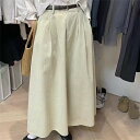 スカート ロング レディース 無地 シンプル ストリートコーデ 綿 aライン カジュアル 着痩せ ミモレ丈 スカート単品 夏 きれいめ 涼しい 春夏 マキシスカート 春夏物 フレアスカート 大きいサイズ 春 ベイカースカート マキシ ベイカー 体型カバー ボトム ゆったり