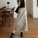 スカート ロング レディース 無地 シンプル aライン カジュアル ポケット レトロ 夏 ミモレ丈 スカート単品 きれいめ 涼しい 春夏 マキシスカート 春夏物 フレアスカート 大きいサイズ 春 ベイカースカート マキシ ベイカー 体型カバー 着痩せ ボトム ゆったり