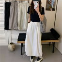 スカート ロング レディース 無地 シンプル ストリートコーデ 夏 韓国 ミモレ丈 スカート単品 きれいめ 涼しい 春夏 aライン マキシスカート 春夏物 フレアスカート 大きいサイズ 春 ベイカースカート マキシ ベイカー 体型カバー 着痩せ ボトム ゆったり
