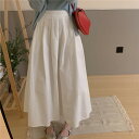 スカート ロング レディース 無地 シンプル ストリートコーデ 春 女性 ホワイト スカート単品 夏 きれいめ 涼しい 春夏 aライン マキシスカート 春夏物 フレアスカート 大きいサイズ ベイカースカート マキシ ベイカー 体型カバー 着痩せ ボトム ゆったり