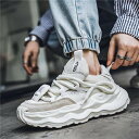 厚底 スニーカー メンズ 運動靴 ローカット おしゃれ カジュアル 夏 ファッション 夏用 スポーツ 通気性 ダッドスニーカー きれいめ 身長アップ 靴 細身 ...