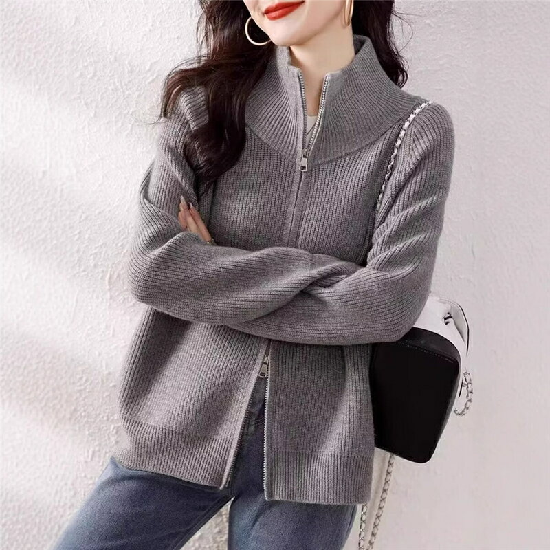 レディース カーディガン 秋 厚手 ソフト レトロ ゆったり 前開き セーター 灰色 秋冬 ニット きれいめ ボレロ 秋用 ショート丈 長袖 ゆったり 冬 アウター レディース トップス UV カーディガン オーバーサイズ 秋冬 レディースファッション