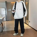 上下セット メンズ ジャージ カジュアル パーカー スウェットパンツ ゆったり おしゃれ 春 秋 ストレート フーデッド セットアップ 男性用 2点 上下 セッ...