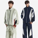 セットアップ ジャージ メンズ カジュアル レトロ ジャケット ゆったり つなぎ アメカジ スポーツ ロングパンツ 長袖 韓国風 秋服 2点 上下 セット トッ...