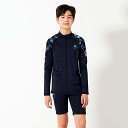 子供 水着 男の子 セット キッズ 前開き ジッパー 速乾 日焼け防止 black 半袖 ラッシュガード 140 150 160 中学生 男子 小学生 子供用フィットネス水着 みずぎ スイミング スクール子供水着 スイムウェア 海水浴 水遊び 日焼け止め 防寒保温