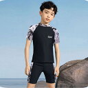 子供 水着 男の子 セット キッズ セットアップ 学生 スイムウェア 半袖 ラッシュガード 140 150 160 中学生 男子 小学生 子供用フィットネス水着 みずぎ スイミング スクール子供水着 海水浴 水遊び 日焼け止め 防寒保温