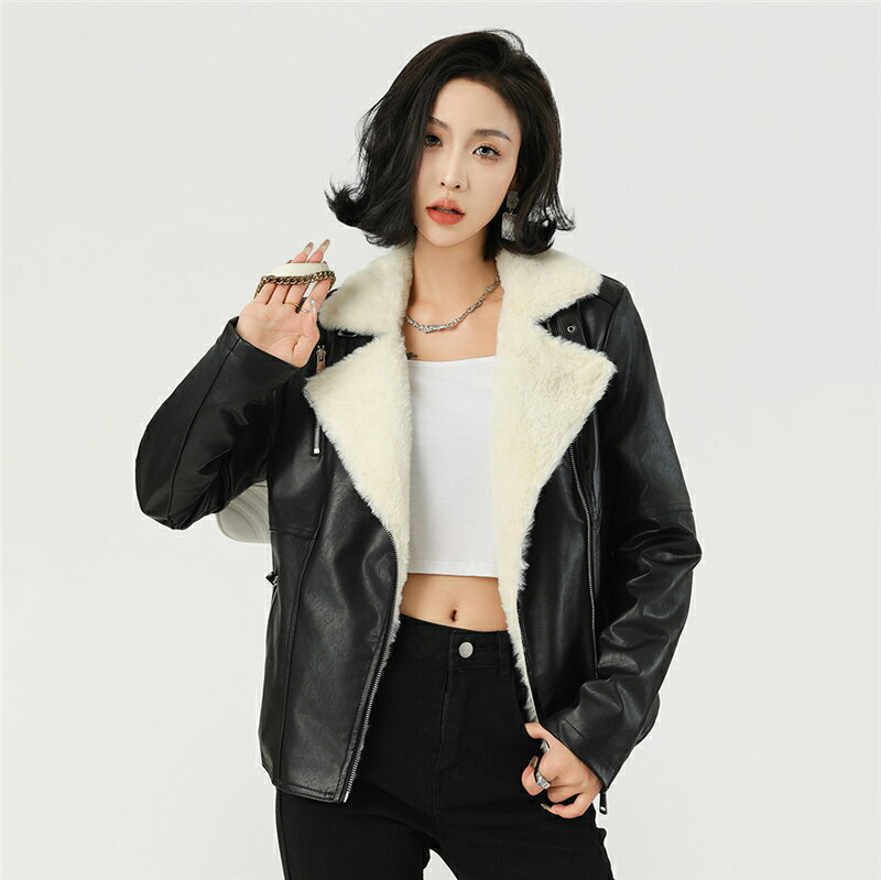 レザージャケット レディース PU ジャケット 厚手 冬 裏起毛 革ジャン 合成皮革 レザー ライダースジャケット ライダース 細身 カジュアル バイクジャケット 長袖 秋服 ブルゾン コート フェイクレザー ショート丈 アウター 合皮 コーデ バイカーブルゾン