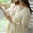 ルームウェア ワンピース レディース 夏 キャミワンピ レトロ セクシー 春 秋 パジャマ ネグリジェ 2点セット ブランド かわいい 大人 長袖 春秋 おしゃ...