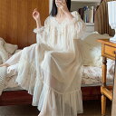 ルームウェア ワンピース レディース 夏 綿 薄手 姫系 ネグリジェ 春夏 パジャマ ブランド かわいい 大人 長袖 春秋 おしゃれ 部屋着 ギフト スウェット...