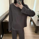 パジャマ レディース 冬用 長袖 ルームウェア きれいめ 秋 春 uネック コンフォート 薄手 長袖トップス 上下セット 大人 10分丈 冬 ロングパンツ おしゃれ 部屋着 秋冬 セットアップ スウェット 寝巻き 大きいサイズ 可愛い