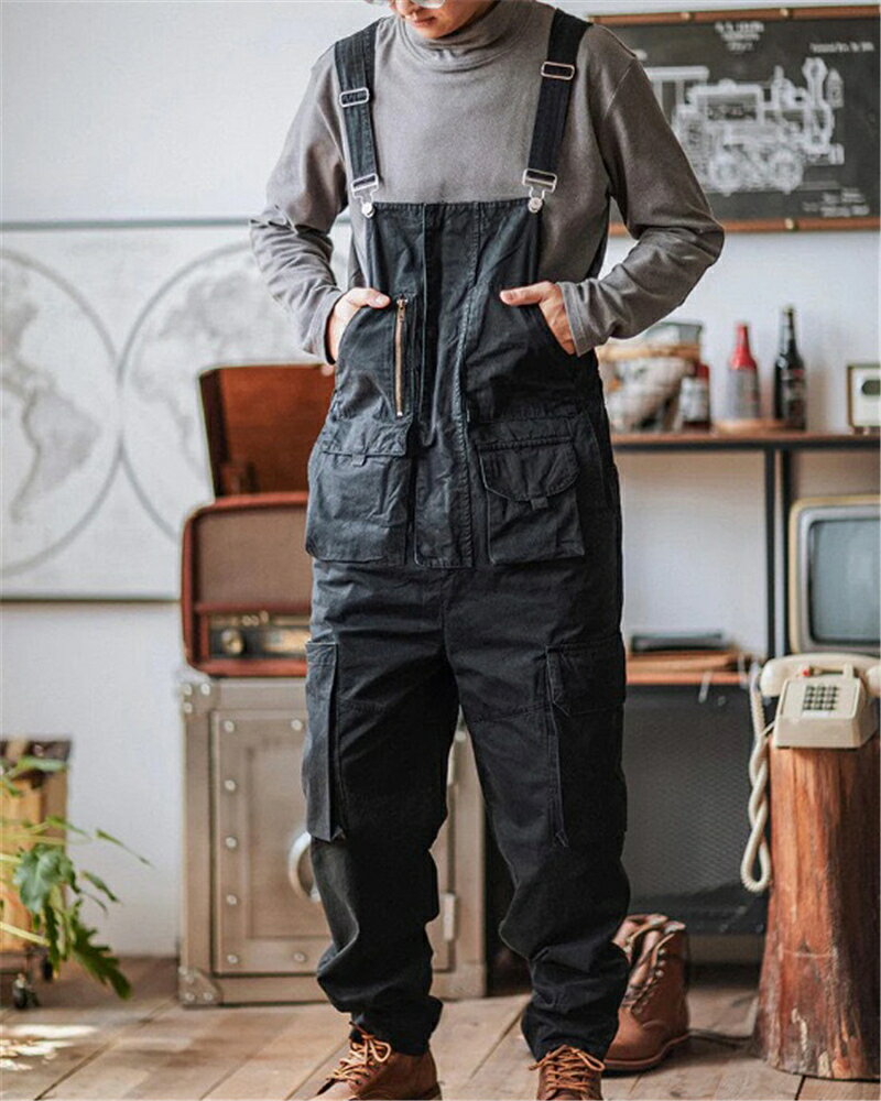 オーバーオール メンズ サロペット ワイド 緑 カップル ストレート 多ポケット 秋 パンツ つなぎ 秋冬 おしゃれ 作業着 オールインワン ボトムス 大きいサイズ 20代 30代 40代 50代 カジュアル 上品 通勤 ゆったり 送料無料 シンプル 薄手 オールシーズン 作業 普段着