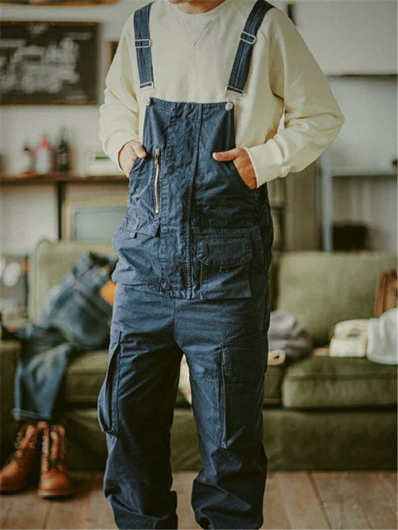 オーバーオール メンズ サロペット ワイド 緑 カップル ストレート 多ポケット 秋 パンツ つなぎ 秋冬 おしゃれ 作業着 オールインワン ボトムス 大きいサイズ 20代 30代 40代 50代 カジュアル 上品 通勤 ゆったり 送料無料 シンプル 薄手 オールシーズン 作業 普段着