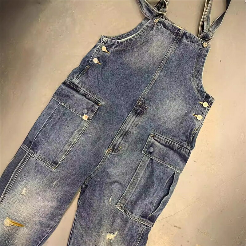 オーバーオール メンズ サロペット ワイド 春 レトロ ゆったり デニム ストレートパンツ 秋 パンツ つなぎ 秋冬 おしゃれ 作業着 オールインワン ボトムス 大きいサイズ 20代 30代 40代 50代 カジュアル 上品 通勤 送料無料 シンプル 薄手 オールシーズン 作業 普段着