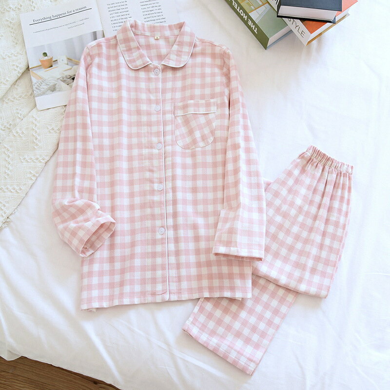 MK-Houseのペア パジャマ 長袖 男女2着 セット 大きいサイズ セットアップ カップル 柔らかい シンプル ロングパンツ ルームウェア 前開き 秋 綿 ポリエステル 冬 ペアパジャマ 結婚祝い プレゼント お祝い おもしろ 部屋着 春秋 夫婦 ギフト 上下セット レディース メンズ｜アングル3