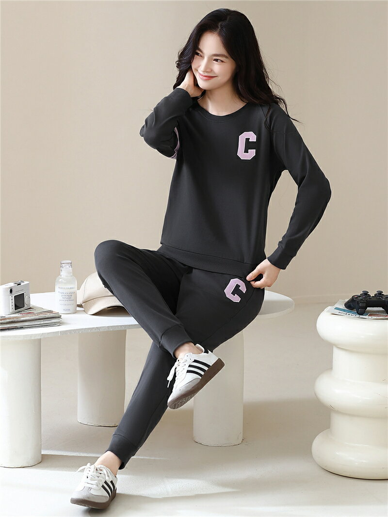 ペア パジャマ 長袖 男女2着 セット 綿100％ カジュアル 冬 カップル 春 秋 秋冬 長袖トップス クルーネック コットン ルームウェア ペアパジャマ 結婚祝い プレゼント お祝い おもしろ 春秋 夫婦 ギフト 上下セット レディース 部屋着 メンズ