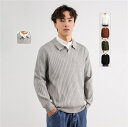 ニット セーター メンズ 軽量 Vネック 防寒 ゆったり セーター 秋冬 ストライプ カットソー ニット メンズ 秋冬 洗える トップス おしゃれ 冬服 ふわふ...