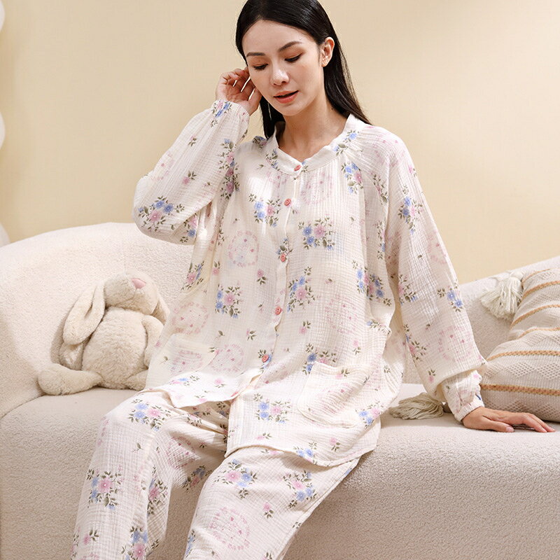 マタニティ パジャマ 前開き 長袖 産後 アニメ 春 秋 綿100% パッド付き 春夏 ルームウェア 授乳 春秋 ギフト ルーム パンツ トップス かわいい マ...