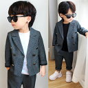 子供 スーツ カジュアル キッズ セットアップ かこいい 秋冬 お宮参り 紳士服 韓国 4点セット 卒業式 男の子 入学式 子ども ピアノ 発表会 フォーマルス...