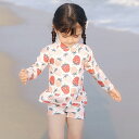 子供 水着 女の子 2点セット トップス ショートパンツ ラッシュガード キッズ 110 120 100 130 中学生 水着 小学生 子供用フィットネス水着 みずぎ スイミング スクール子供水着 スイムウェア スイミング 海水浴 水遊び 日焼け止め 防寒保温 いちご 可愛い シンプル