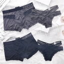 ペア 下着 カップル セクシー ペア パンツ ブランド ヒップ ハンガー 女性 ショーツ ペア カップル ボクサー カップル ペア下着 おもしろ ペアルック カ...