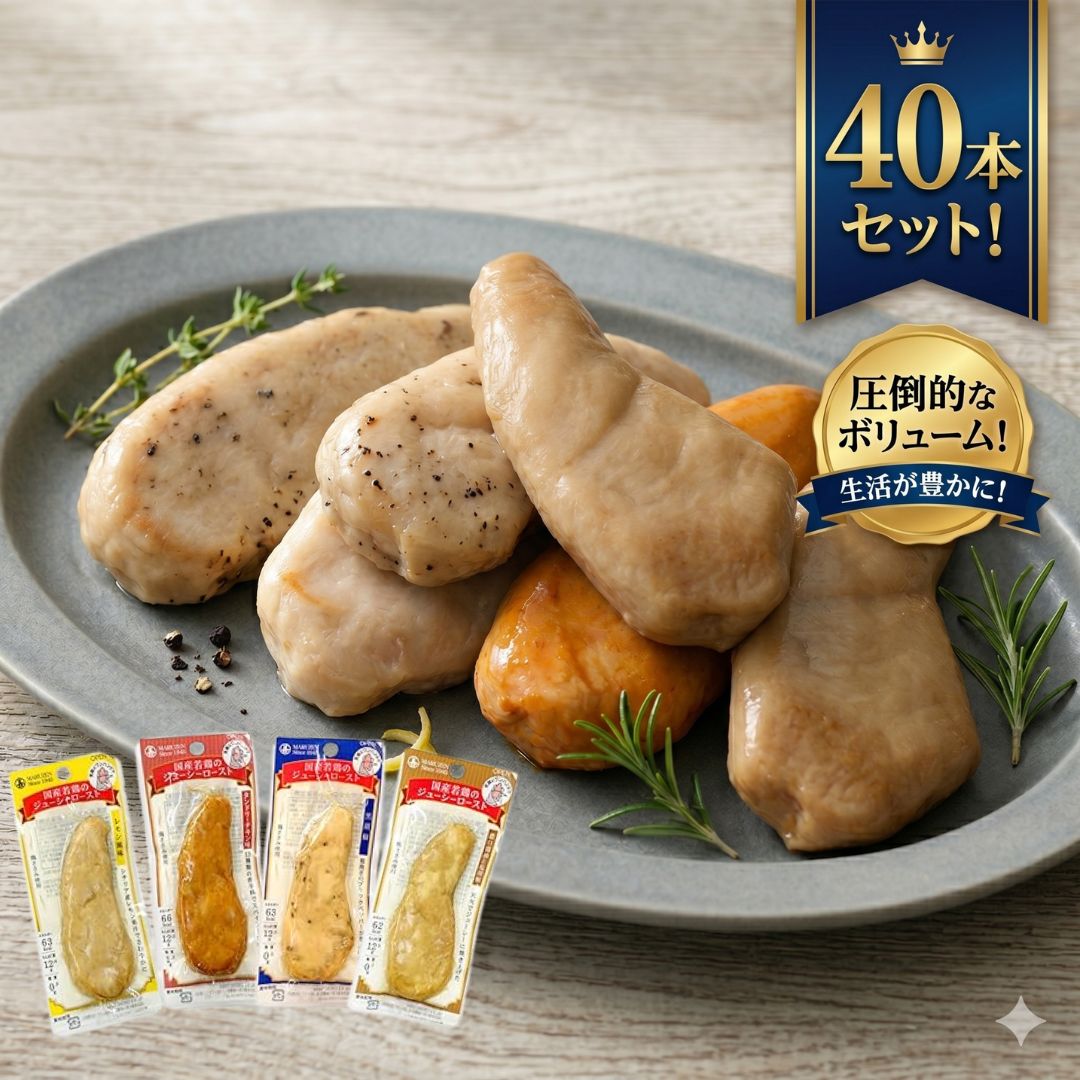Rakuten - 丸善 サラダチキン 40本セット 選べる 国産 ささみ スティック 常温保存 プロフィット 高たんぱく 低脂質 ダイエット 筋トレ 糖質制限 お試し