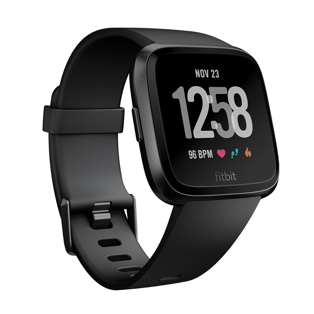 フィットビット スマートウォッチ（売れ筋ランキング） Fitbit Versa スマートウォッチ Black L/Sサイズ FB505GMBK-CJK