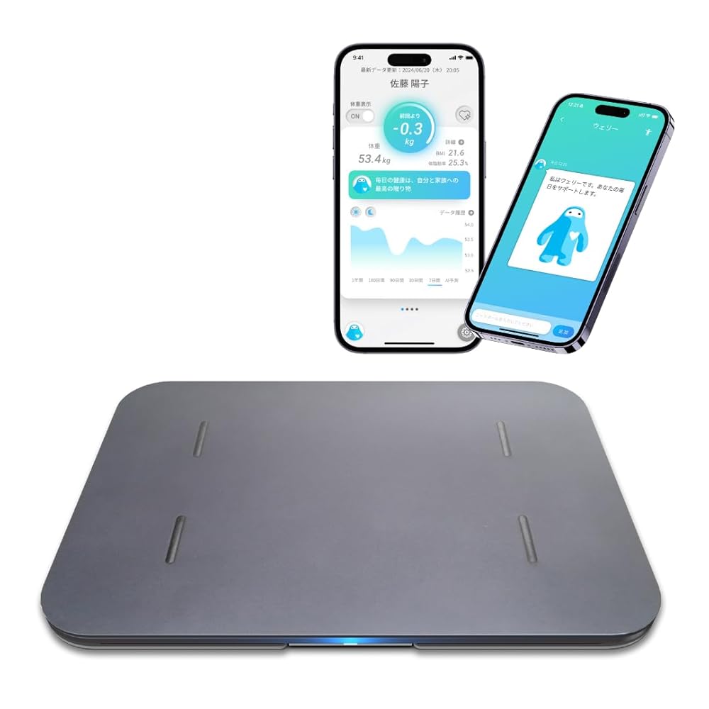 スマートバスマット Smart Bath Mat 体組成計モデル 【 スマホ連動/体重管理/速乾 洗える ソフト 珪藻土 バスマット/体重・BMI/Wi-Fi 対応 】issin (グレー)のサムネイル