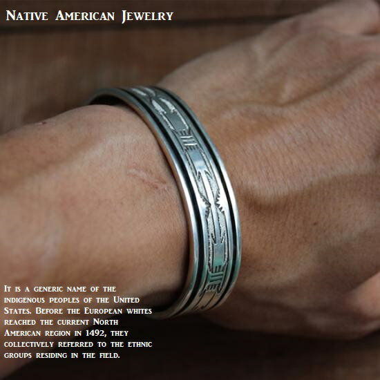 バングル　Native American Jewelry シルバー925　ネイティブ　アメリカンジュエリー　メンズ　レディース　ユニセックスアイテム　プレゼントなどにも