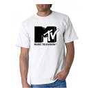 MTV 半袖Tシャツ ブラック 黒 ホワイト 白 2カラー バンド 音楽好きに Tシャツ メンズ レディース 定番 ロゴTシャツ シンプル