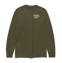 セール HUF 長袖Tシャツ ミリタリーグリーン 緑 オリーブ系 バックプリント SKIDROKYO GET HIGH L/S TEE バックプリント メンズ レディース ユニセックス 送料無料