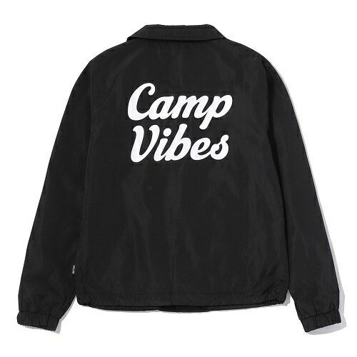 楽天MK CLOTHING STORE子供用 POLER コーチジャケット ブラック 黒 KIDS CAMP　VIBES COACH JACKET BLACK ポーラーバックプリント有り 120cm 130cm 140cm 150cm