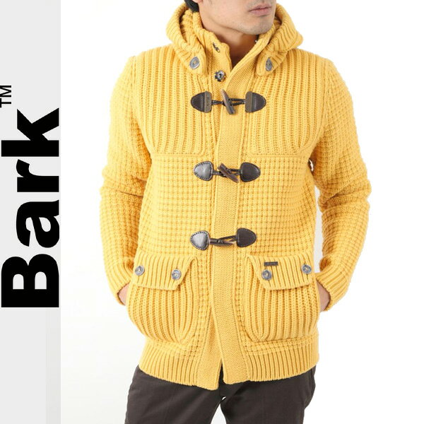 【あす楽】【送料無料】2013-2014 秋冬 新作 バーク ニット ダッフルコート メンズ BarK イエロー32B8001 271【全7色】【RCP】02P13Dec13