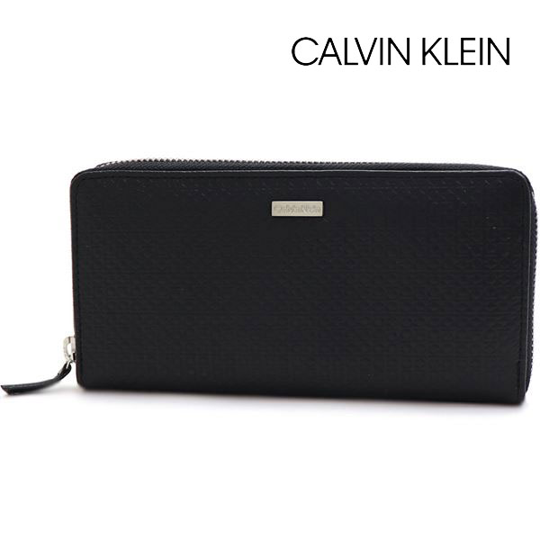 ギフトラッピング無料 カルバンクライン 長財布 メンズ Calvin Klein Wallet ラウンドファスナー スキミング防止機能付き CK ブラック 31CK190002 BLACK 【送料無料♪】