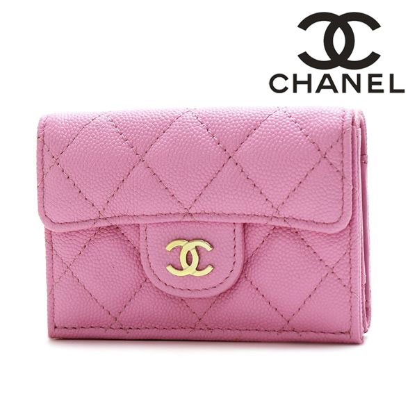 シャネル 三つ折り財布 レディース CHANEL Wallet ピンク AP0230 Y33352 NJ523 ギフトラッピング無料