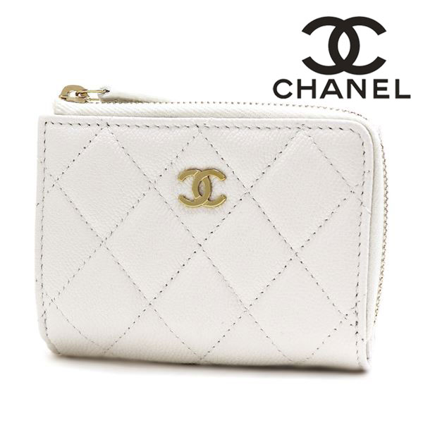 シャネル 三つ折り財布 レディース CHANEL Wallet ホワイト AP3117 B10583 10601 【送料無料♪】 ギフトラッピング無料