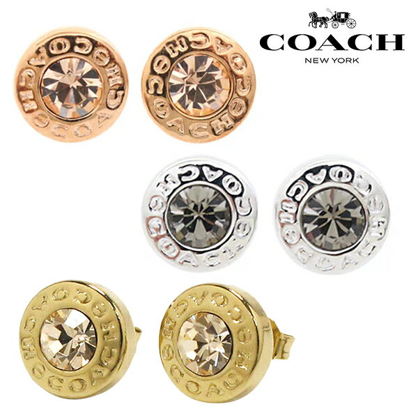 【アフターセール開催中】コーチ ピアス アクセサリー COACH OPEN CIRCLE STONE STRAND EARRINGS F54516 RGD SLVギフト プレゼント 男性 女性 誕生日のサムネイル