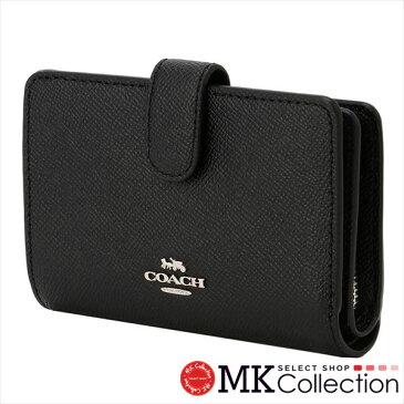 【お買い物マラソンセール ポイント5倍】コーチ 二つ折り財布 レディース COACH Wallet ブラック F11484 SV/BK 【送料無料♪】