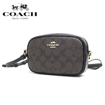 コーチ ショルダーバッグ レディース COACH 2way ウエストポーチ ポシェット ブラウン/ブラック F39657 IMAA8 【送料無料♪】