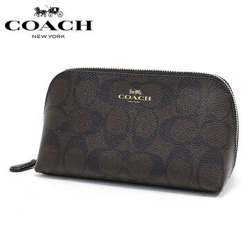 コーチ ポーチ レディース COACH シグネチャー ブラウン/ブラック F53385 IMAA8 送料無料