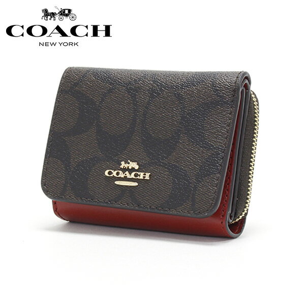 Qoo10] Coach コーチ 三つ折り財布 レディース COA