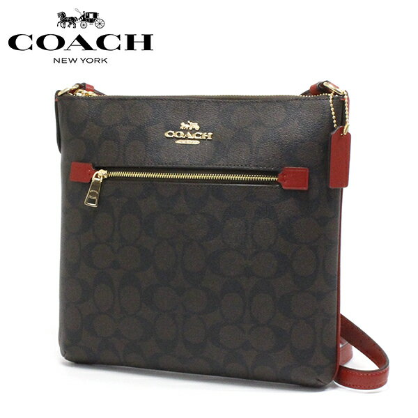 コーチ ショルダーバッグ レディース 0 COACH ローワン ファイル バッグ ラグジュアリー シグネチャー ブラウン×1941レッド C1554 IMRVQ 【送料無料】