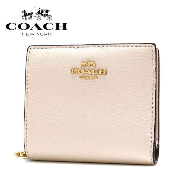 【スプリングセール開催中】ギフトラッピング無料 コーチ 二つ折り財布 レディース COACH Wallet ホワイト系 C2862 IMCHK 【送料無料♪】