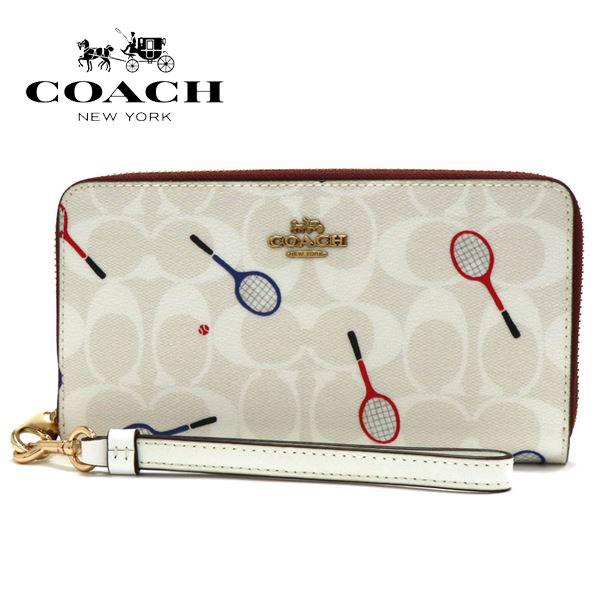 コーチ 長財布 レディース コーチ 長財布 レディース COACH Wallet ロング ジップ アラウンド ウォレット カーキマルチ C8385 IMCAH 【送料無料♪】