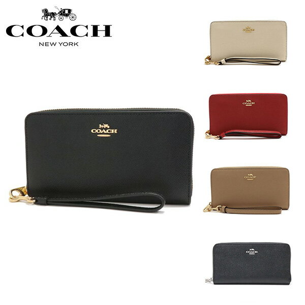 コーチ 長財布 レディース コーチ 長財布 レディース COACH Wallet ラグジュアリー クロスグレーン レザー ロング ジップ アラウンド ウォレット C3441【送料無料♪】