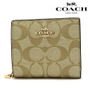 【GWセール開催中】ギフトラッピング無料 コーチ 二つ折り財布 レディース COACH Wallet ラグジュアリー シグネチャー PVC レザー C チャーム スナップ ラウンド ジップ ウォレット ライトカーキ×ライトサドル C3309 IMNLJ 【送料無料♪】