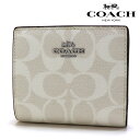 コーチ 二つ折り財布 レディース COACH Wallet ミニ財布 コンパクト C チャーム スナップ ラウンド ジップ ウォレット チョーク グレイシャーホワイト C3309 SVVS5 【送料無料♪】 ギフトラッピング無料