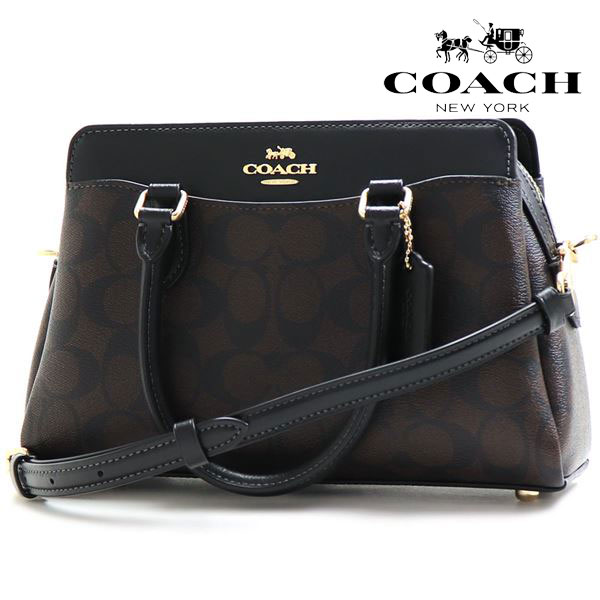 【お買い物マラソンセール開催中】コーチ ショルダーバッグ レディース COACH 2Way ハンドバッグ ラグジュアリー シグネチャー PVC レザー ブラウン ブラック CH174 IMAA8 【送料無料】