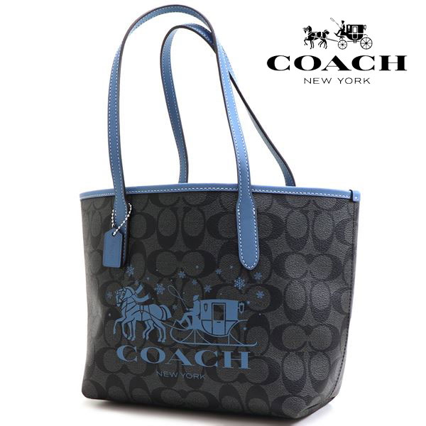 コーチ トートバッグ レディース COACH ブルー系 CM183 SVW6O 【送料無料】